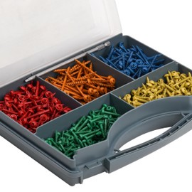 ARMOR TOOL Pocket Hole Screw Set - Fine Thread Screws 800 Piece with Color Coat & Square Drive - AP-F-800