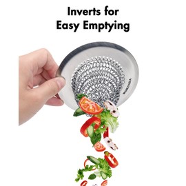 Sink Drain Strainer&Stopper, Anti-Slip Flexible Mesh Sink Strainer with 304 Stainless Steel, Clog-Free Kitchen Sink Strainer, Easy-Clean Sink Catcher Strainer& Silicone Stopper