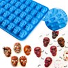 Sidosir 4Pcs Gummy Skull Candy Molds, Gummy Skull Molds, Non-stick