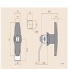 TOTMOX T Handle Lock for Shed with 2 Keys Truck