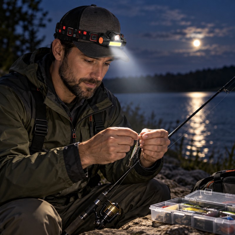 Rechargeable LED Headlamp with XPE + COB Lights – Magnetic