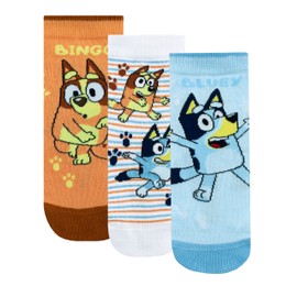 Bluey Socks 3 Pack Unisex Kids Socks For Boys Or Girls Multicolour 13-4
