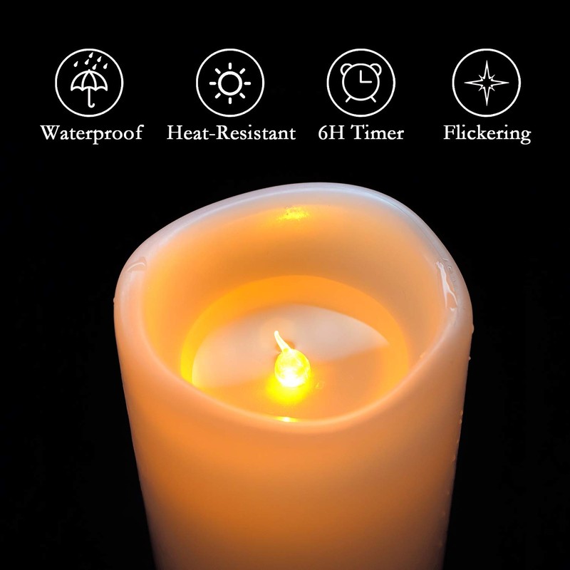 Amagic 2 Pack 10" x 4" Outdoor Plastic Electric flameless
