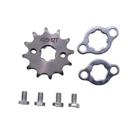 Trkimal Motorcycle 428 Front Sprocket for 50cc 70cc 90cc 110cc 125cc 140cc 160cc Dirt Pit Bike Mini Bike TaoTao Roketa Coolster Sunl Lifan Loncin ATV Quad 4 Wheeler Moped (428-12T, 17MM)
