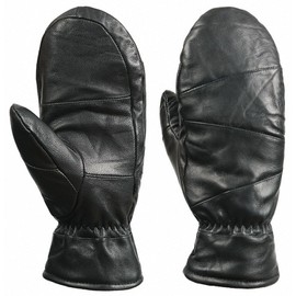 Women Men Sheepskin Winter Leather Mittens Gloves, Windproof Warm Gloves Mittens, Push Lined Genuine Leather Gloves