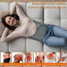 Termoforo Elettrico OneAmg 126x30cm Termoforo Lombare con 6 Livelli di Temperatura e Spegnimento Automatico Riscaldamento Rapido Lavabile Cuscino Termico Elettrico Per Schiena Spalle Addome Grigio
