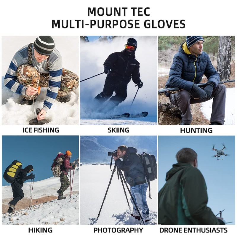 Mount Tec Men's Flexible Photography Glove Waterproof Windproof Touchscreen Gloves