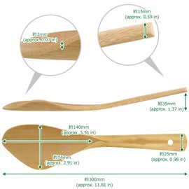 Morikuru MY04-02 Fried Rice Spatula, 11.8 inches (30 cm), Bamboo Spatula, Turner, Fried Rice Spatula