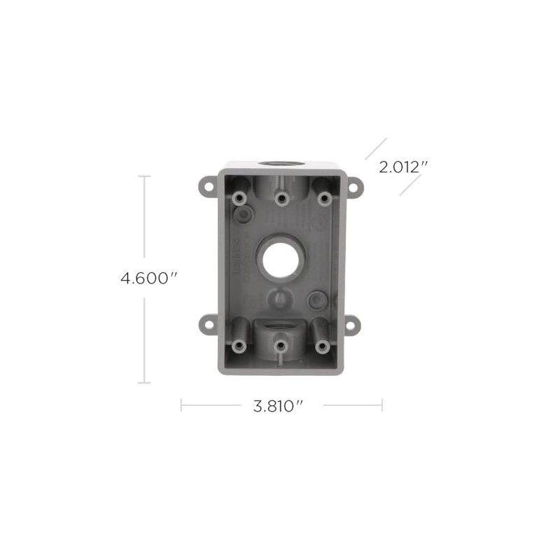 BELL PSB37550GY Single-Gang Weatherproof Three 1/2 in. or 3/4 in.