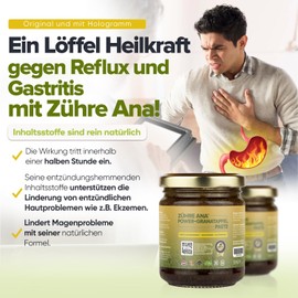 Zühre Ana Power Pomegranate Paste: 100% Natural Formulation | Natural Aid for Stomach Problems, Reflux, Gastritis and Digestive Disorders | Fast Acting Anti-Inflammatory Properties