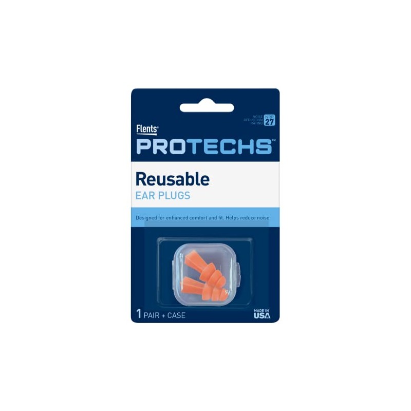 Flents Protechs Ear Plugs, 1 Pair of reusable Ear Plugs