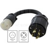 AC WORKS Industral Adapter L15-20P 3-Phase 20A 250V 4-Prong Plug