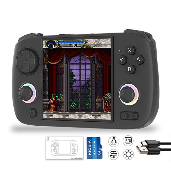 RG Cubexx retro game handheld 3.95 Inch IPS screen 720*720