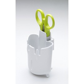 Greenbell G-2008 Stainless Steel Handy Kitchen Scissors with Holder, Green