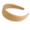 Beige Wide Chunky PU Leather, Faux Leather Hair Band/HeadBand/Alice Band
