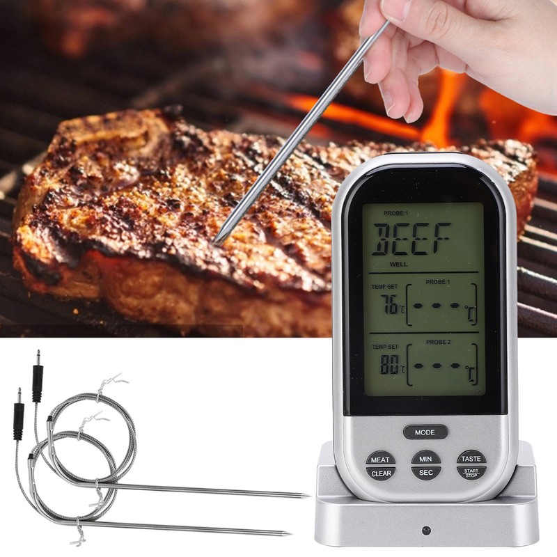 TS‑K32‑S Wireless Meat Thermometer Dual Probe Double Digital Temperature Meter
