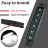 AOXLFU 10pcs White 12V 6LED Trailer Side Marker Indicator Lights
