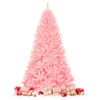 HAPPYGRILL 7.5FT Artificial Pink Christmas Tree with Stand New PVC