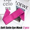 Eychei 2 Pcs Satin Eye Mask for Sleeping, Black and