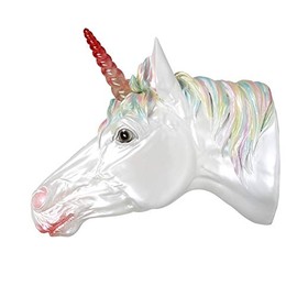 ABZ Brand Mystical Rainbow Unicorn Head LED Lighted Horn Wall Mounted Bust Plaque Home Decor