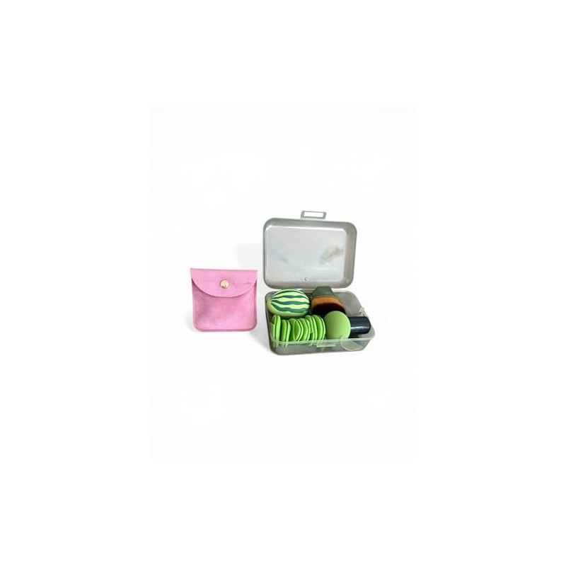 Set de 9 Esponjas de Maquillaje con Caja, Incluye 1