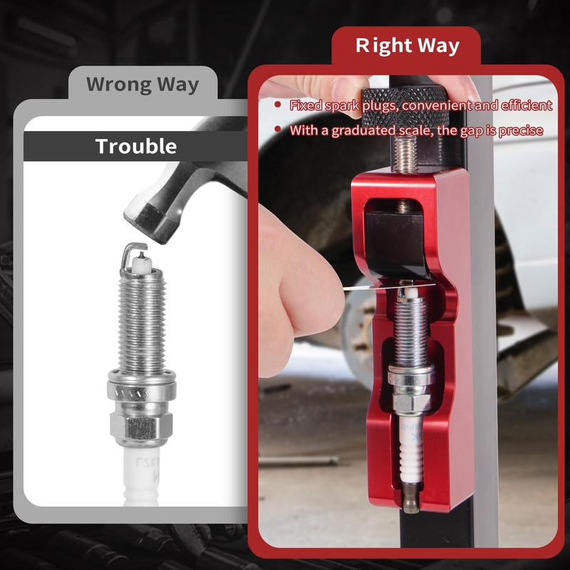 Zihvfzu Universal Spark Plug Gap Tool with 32 Blades Steel