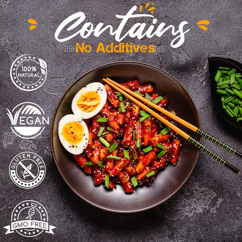 Fusion Select Korean Rice Cakes Tteokbokki Stick Vegan Non-GMO Gluten