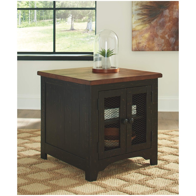 Signature Design by Ashley Valebeck Farmhouse Rectangular End Table with