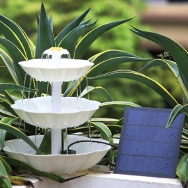 AISITIN Solar Fountain Bird Bath –3-Tier Design with 3.5W Pump for Outdoor Water Feature