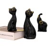 Wisifayardin 2pcs Black Cat Figurines and Statues for Home Decor