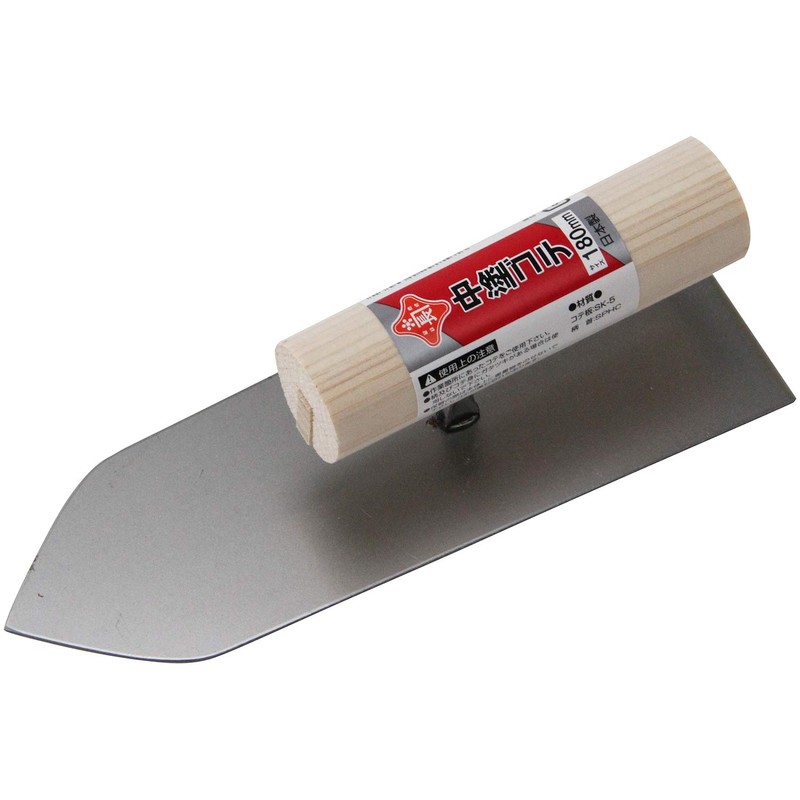 Red Length Medium Coat Trowel 7.1 inches (180 mm)