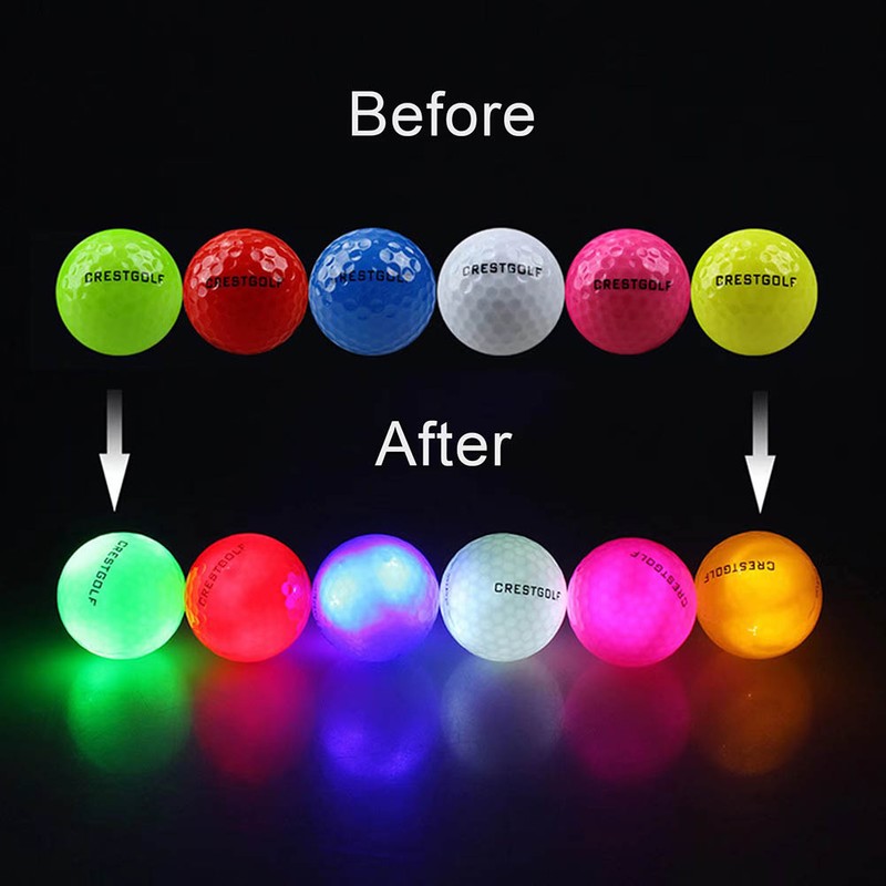 6 Pcs LED Light up Golf Balls Night Gifts for