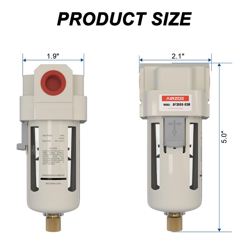 AIRZOE 3/8" NPT Air Dryer for Compressor - Air Compressor