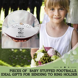 Hollowfly Wedding Groomsmen Proposal Football Gifts Bulk Will You Be My Groomsman Ring Bearer Proposal Keepsakes Football Groomsmen Gifts(2 Pack,Bearer)