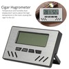 Indoor Cigar Hygrometer Thermometer DualDisplay Humidity Temperature Meter Device Tool(Silver