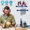 Rechabite 4 Pieces 12" Magnetic Tool Holder Strip, Blue Magnet