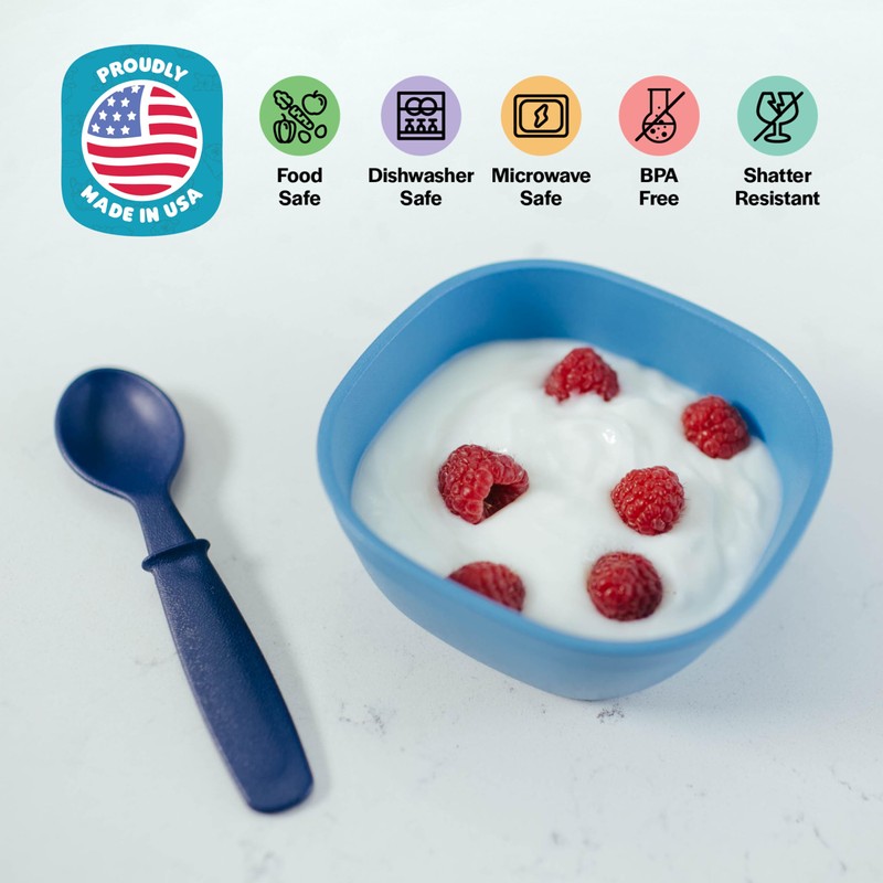 MightyMoe Toddler Dinnerware Set, 15pc Plates Bowls & Trays -