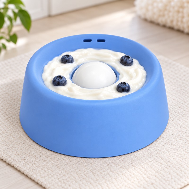 Slow Feeder Dog Bowl for Treats – 3/4 Cup Round