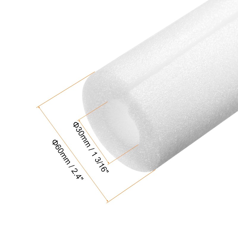 sourcing map 2pcs Pipe Insulation Foam Tube Split Pipe Lagging