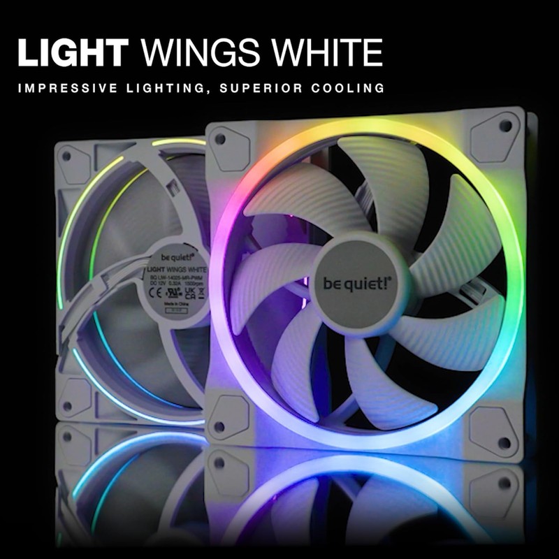 be quiet! Light Wings White 120mm PWM high-speed Triple Pack