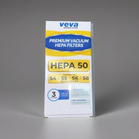 Veva Premium Vacuum Hepa 50 Filters  3 Filter Value Pack S4, S5, S6, S8 Vacuums