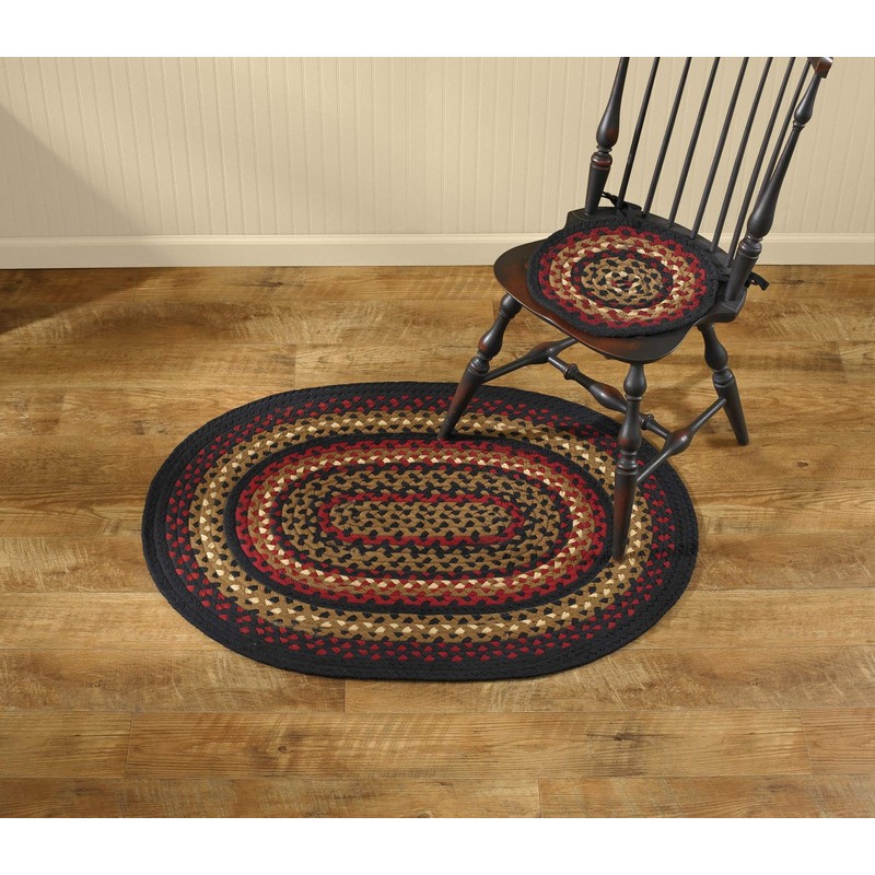 Park Designs Folk Art Braided Chair Pad