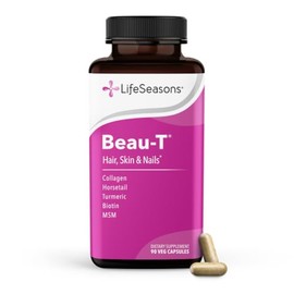 LifeSeasons Beau-T - Suplemento para el cuidado del cabello, las uñas y la piel, promueve el crecimiento saludable del cabello y las uñas, apoya la pi