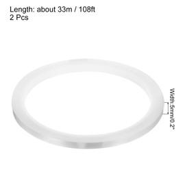 sourcing map Clear Heat Tape, 2 Rolls 5mmx33m 108ft High Temperature Heat Resistant Tape for Sublimation,Heat Vinyl Press,Heat Transfer, Circuit Board, No Residue