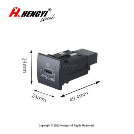 LUC Red LED USB-C PD Charger For  Jetta MK6 2010-17 Golf GTI R-Line 2006-2013 MK5