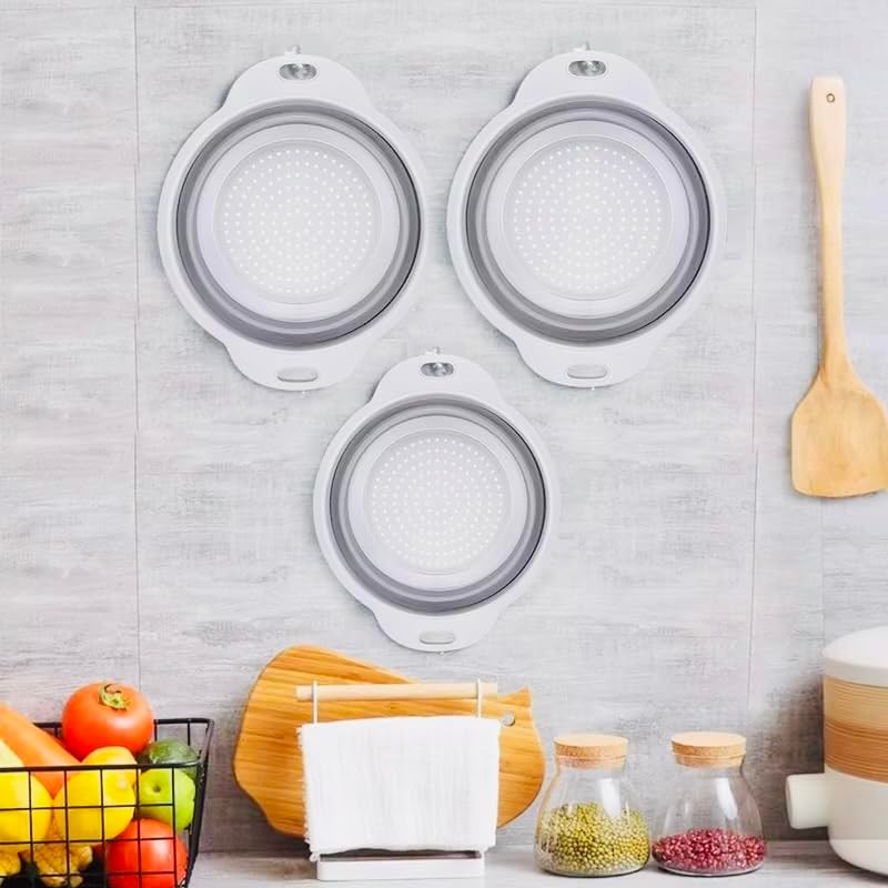 R4Retails Collapsible Kitchen Colander Set, 4 Qt and 2 Qt