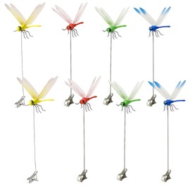 JazRvr 8 x Dragonfly Dummy Dragonfly Clip, Dragonfly, Dragonfly Clip, Fake Dragonfly for Garden, Balcony, Eaves, Yard Decoration