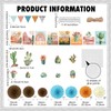 Pajean 62 Pcs Boho Desert Classroom Bulletin Board Decorations with
