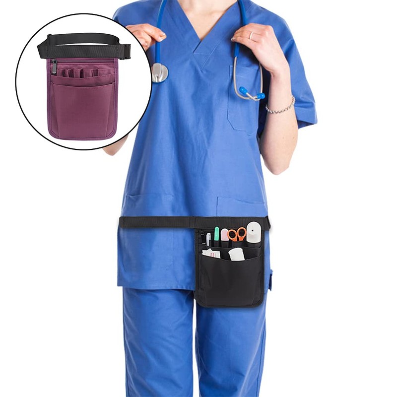 Harilla Nurse Bag and Adjustable Belt, Practical Multi-Pocket Fanny Pack