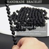 Black Obsidian Bracelet for Men - Soccer Bracelet - Tourmaline